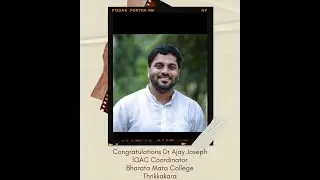 Ajay Joseph   Ph D Degree – Open Defence  in Commerce M G university Kottayam 2021 Dec 9