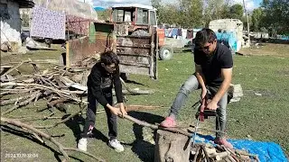 Amatör odun bölücü elemanları