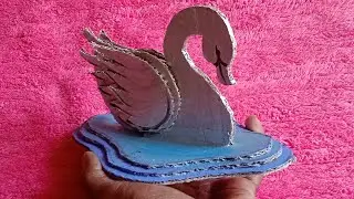 Diy swan using cardboard /cardboard crafts