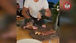 Salt Bae Servicing Customers In Nusret Steakhouse Mykonos! TikTok: ionlyseetaylight