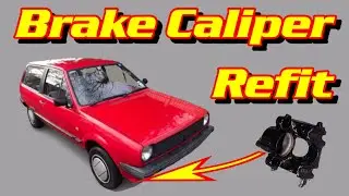 VW Polo MK2 Breadvan ( Brake Caliper Refit & Bolt Hole Rethread  ) Retro Volkswagen
