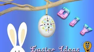 DIY TUTORIALS: Decorate as chicken eggs with acrylic paint and dotter