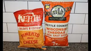 Kettle Brand Spicy Pimento Cheese & Great Lakes Wisconsin Cheddar & Sea Salt Potato Chips Review