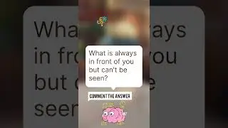 What is always in front of you but can't be seen? #quiz #puzzle #puzzles #facts #shorts #ytshorts
