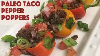 Super Easy & Helathy Appetizer Recipe: Taco Pepper Poppers