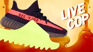 🔴 LIVE COP: Yeezy 350 V2 Red Stripe & Yeezy Slide Glow Green