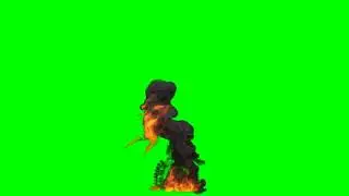Green screen fire explosion VFX