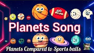 Size Comparison Of Planets & Sports Balls! /Planets Song