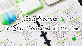Best Secrets to Stay Motivated All The Time // How to Stay Motivated to STUDY // study tips