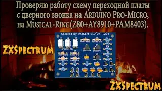 Проверяю работу схемы переходной платы с дверного звонка на Arduino-NANO на Musical-Ring