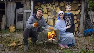 Сделал печь для сестры — пусть в доме будет тепло!