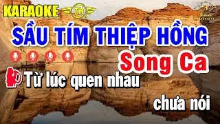Sầu Tím Thiệp Hồng Karaoke Song Ca | Âm Thanh Nhạc Sống Dễ Hát | Trọng Hiếu