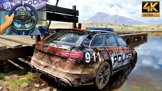 Rebuilding 900HP Police Audi RS6 | Forza Horizon 5 | Moza R9 gameplay