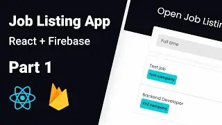 Job Listing App | React js project (Hooks, Material UI, Firebase) - Part 1