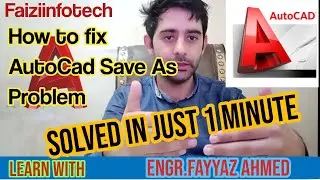 How to Fix AutoCad Save as Problem  | FILEDIA command | AutoCAD Save as Problem