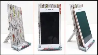 Mobile Stand | Smart Phone Holder With Newspaper | How to Make Mobile Stand With Best Out Of Waste