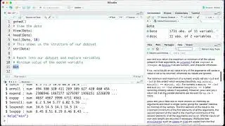 Loading, Viewing, working with an R dataset (basics)