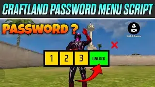 CRAFTLAND PASSWORD MENU 🔑 SCRIPT | Shah G Creator | Make Password Menu in Craftland | Free Fire Max
