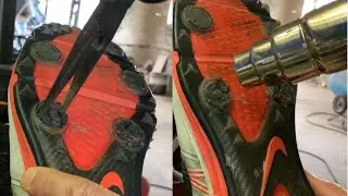 How to Remove Old Spikes from Golf Shoes using a Heat Gun