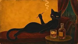 🔴24/7 Black & Burgundy — Vintage Noir Jazz Bar for Quiet Drinks & Late Nights
