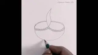 Deepawali Diya drawing ॥ 