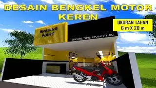 BENGKEL MOTOR MODERN luas 6m X 20m