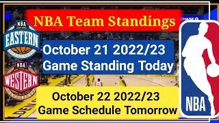 NBA STANDINGS Today October 21 2022
