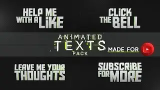Like Share and Subscribe overlay texts for Youtube