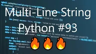 #93 Multi-Line String - Python Tips & Tricks | 
