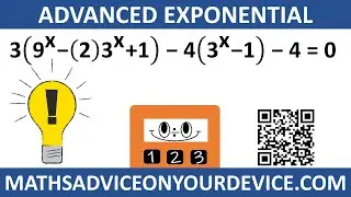 ADVANCED EXPONENTIAL EXAMPLE (Ep.5 of 5) 📱 www.mathsadviceonyourdevice.com 