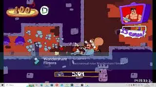 играю в Pizza Tower на контролере (битва с Pizza Face)