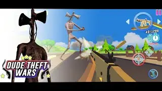 Attack siren head ‼️ | Dude Theft wars .EXE | Dude theft wars funny moments | Ziki Kiddy