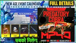 FREE FIRE COBRA MP40 RETURN CONFIRM DATE | TONIGHT UPDATES  || NEW CALENDAR EVENT FULL DETAIL'S