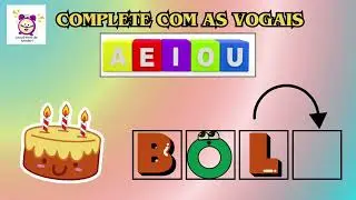 Leitura de palavras 02 | Complete as palavras com as vogais | Vídeo educativo |Hora de estudar
