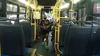 720p⁶⁰ New Flyer Xcelsior XD40 7114 B25 Bus Ride via Fulton Street