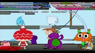 MUGEN Fight - Aardvark, Izuku, El Chavo, & Red Bird (Movie) vs. Hanazuki, Barney, Vicky, & Gumball
