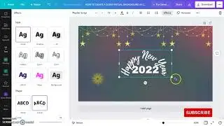 How to create zoom virtual background in Canva | How to create a new year zoom background in Canva