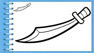 HOW TO DRAW A SWORD - SABER / EASY AND SIMPLE / LEARNING TO DRAW