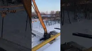 Демонтаж дымовой трубы механизированно
