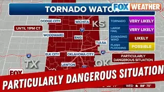 Particularly Dangerous Situation Tornado Watch Issued For Parts Of Texas, Oklahoma And Kansas