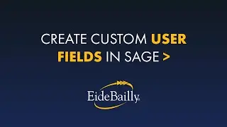 How to Create a Custom User Defined Field in Sage