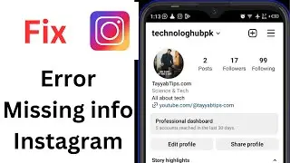 Error Missing info Instagram |Profile change error | instagram profile photo change nahi ho raha hai