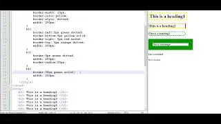 CSS 45 CSS Border in webpage |Inline CSS to add a border to a div HTML tag