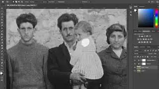 Restoring an Old Photo with Photoshop - Time Lapse