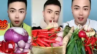 Crispy Giant Shrimp Cutlets | Garlic chili eating show | spicy hot pot with alots off chili 🌶️🔥🥵