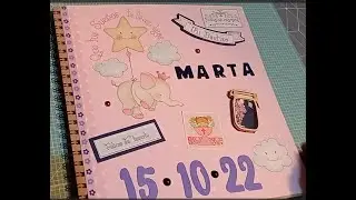 Álbum libro de firmas para bautizo scrap