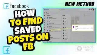 How to Find saved posts on Facebook on Laptop/PC 2024 | Drafts on FB