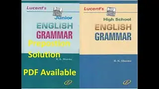 Lucent junior English Grammar preposition solution | Lucent Junior preposition answer key chapter 7