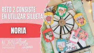 Tutorial scrapbook: Reto 2 Kora Proyects - Rueda de la fortuna -Dos páginas para álbum 10" x 10"