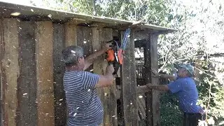 Как и планировали достроили сарай для коз/ Итоги года/ ВЛОГ 12+1